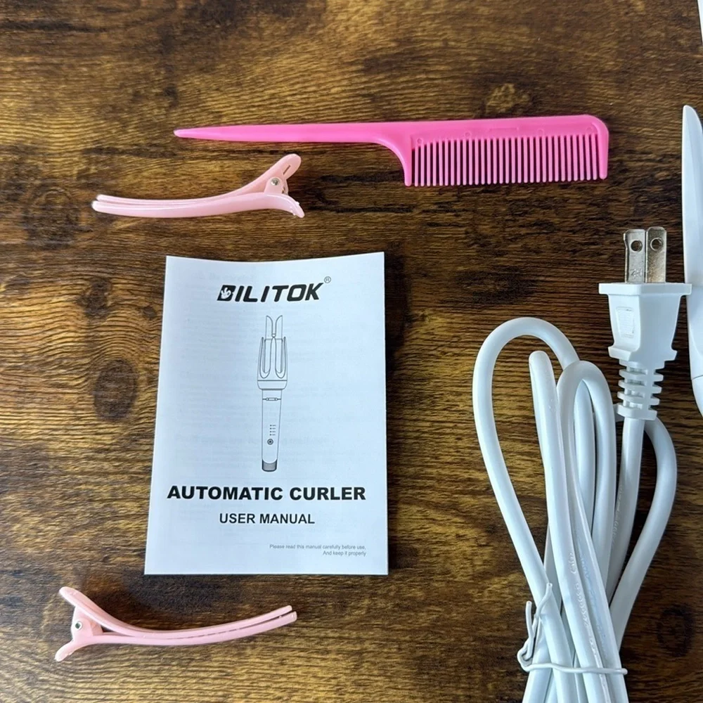 White Automatic Curling Iron